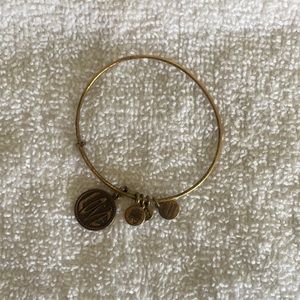 Alex and Ani gold plated love bracelet